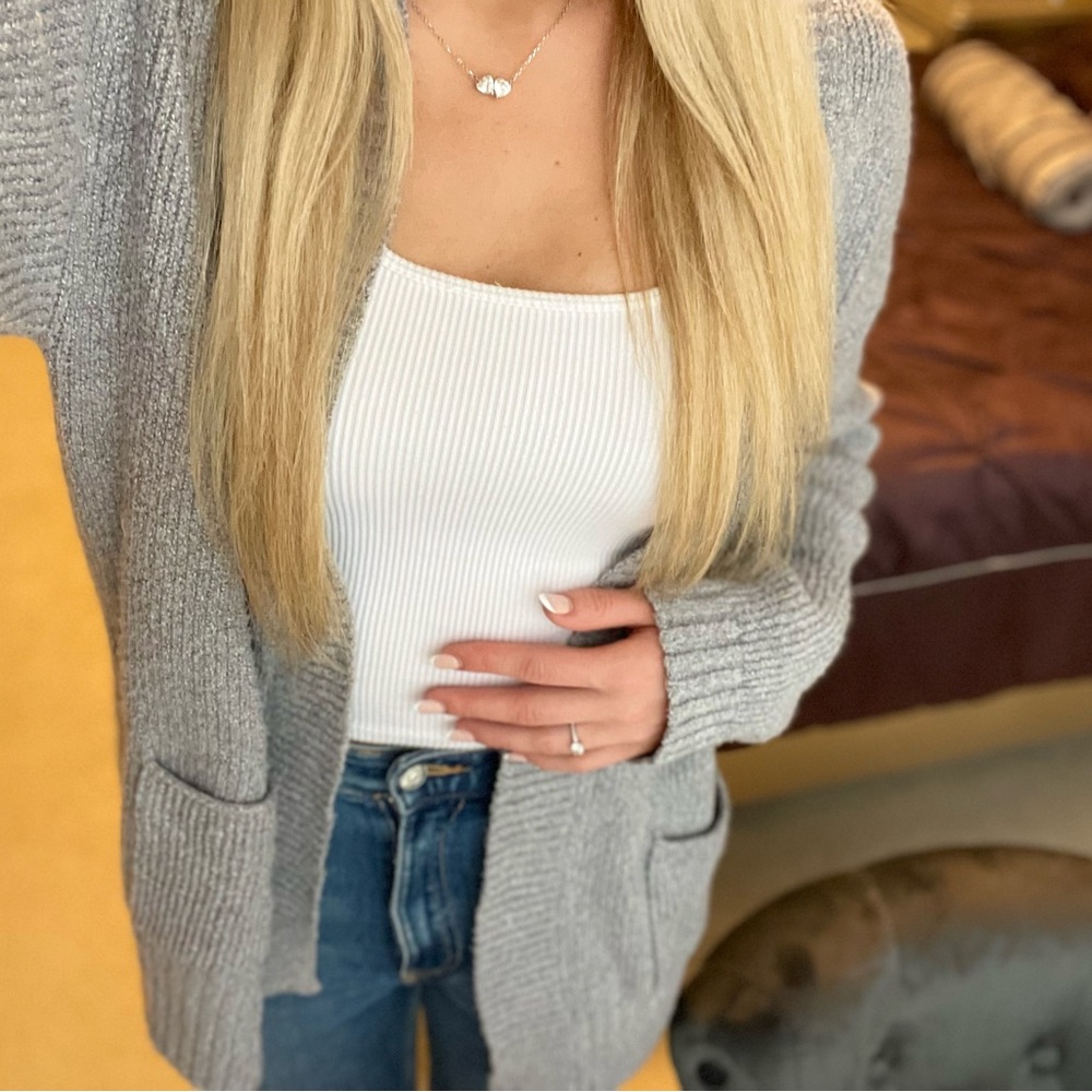 Cozy Casual Grey Cardigan Size S